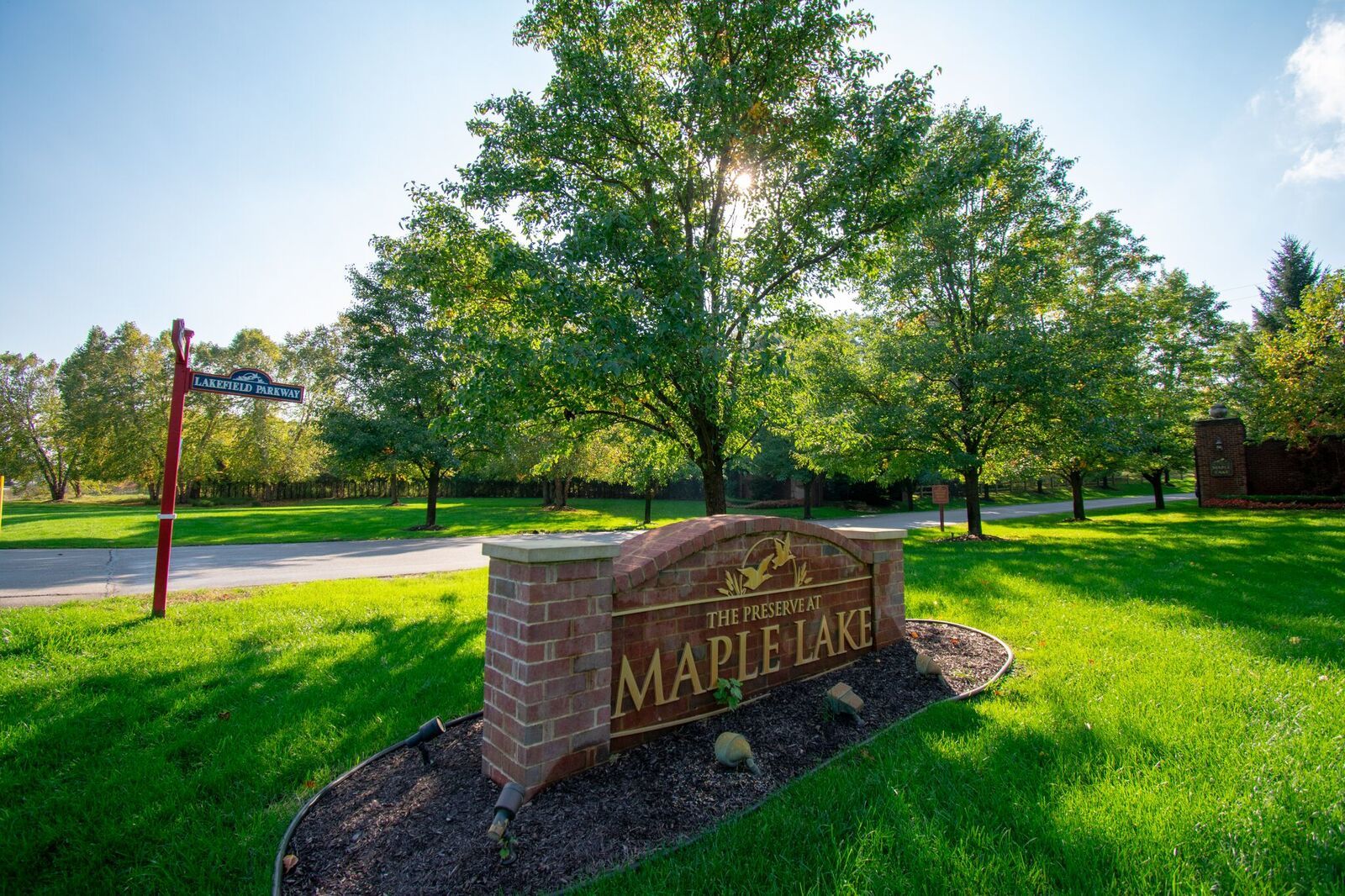 Preserve at Maple Lake entrance sign