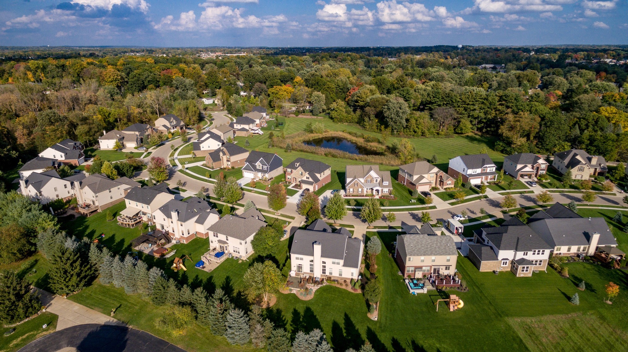 Aerial overview #3 of Charleston Park in South Lyon