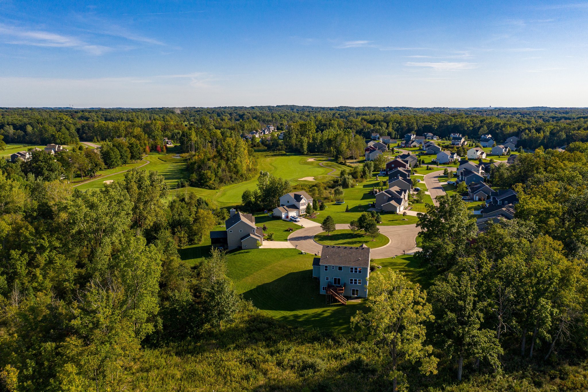 Aerial view of Huntmore Estates & Golf Course